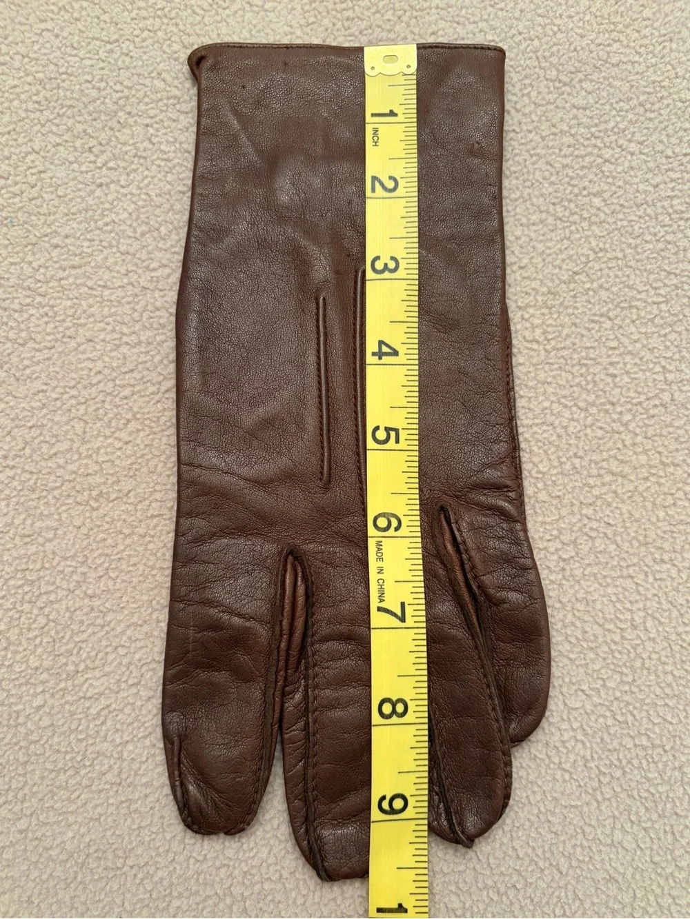 Alexette Brown Leather Driving Gloves